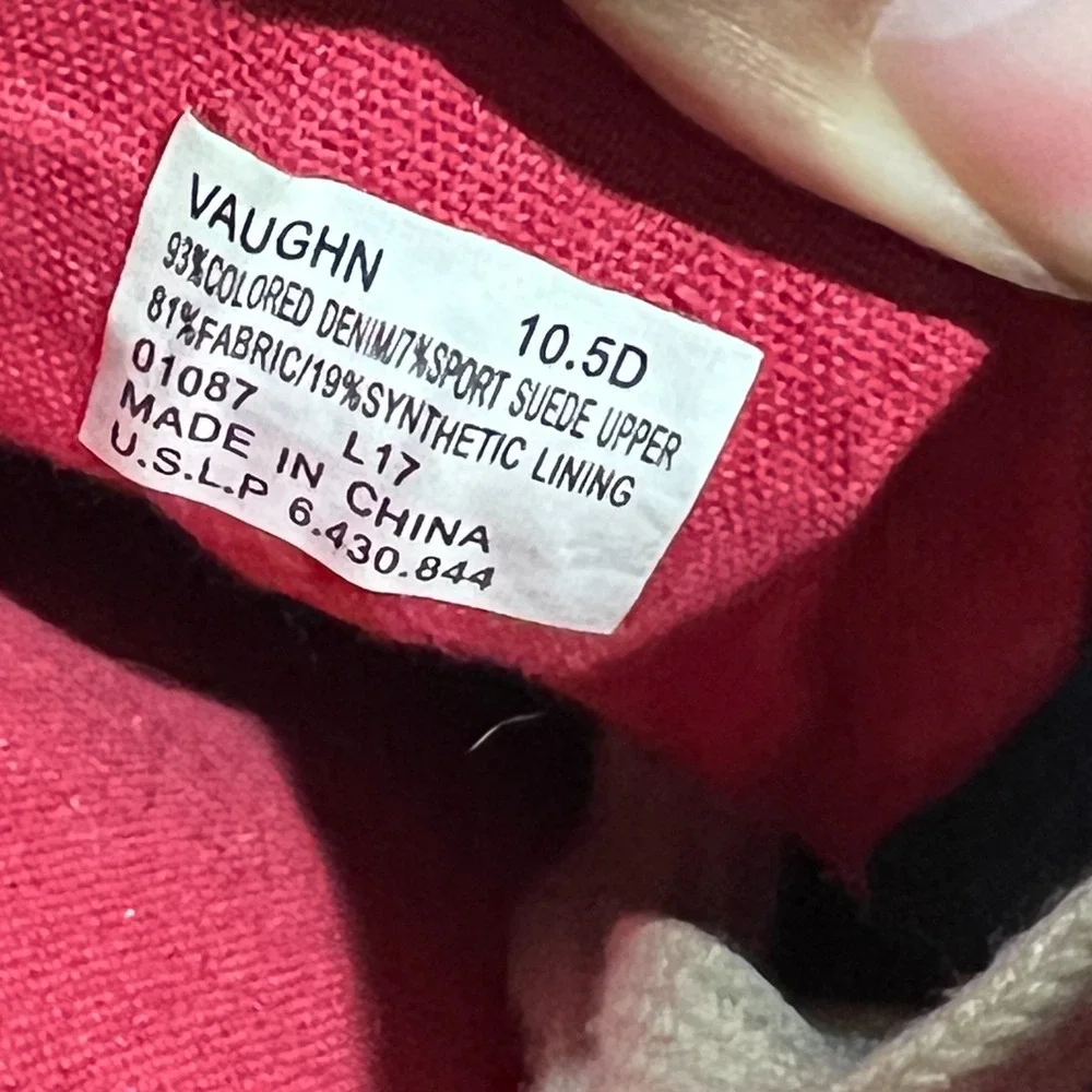 Polo Ralph Lauren Vaughn Mens Red Denim Pony Lace Up Casual Sneakers Size 10.5D
